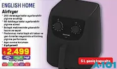 ENGLİSH HOME AİRFRYER ENGLİSH HOME AİRFRYER